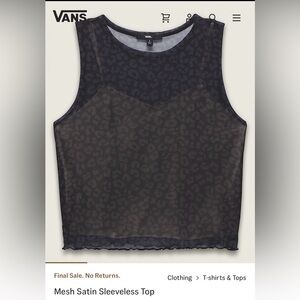 Mesh satin top by vans S y2k layer look y2k baddie